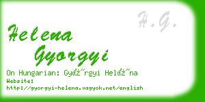 helena gyorgyi business card
